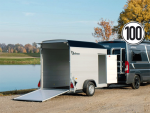 Debon Kofferanhänger Cargo  H:190cm 1,3t|Alu|Polybug|Tür|schwarz-Neu