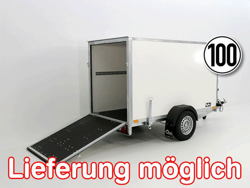 ANAHANGER-2.png Kofferanhänger BK 130x264cm Höhe:150cm 1,3t|Rampe-Neu – Bild 1