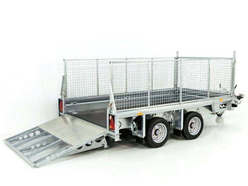 ANAHANGER-4 Ifor Williams Baumaschinenanhänger GX105 HD 3,5t|Auffahrrampe|Gitter-Neu – Bild 1