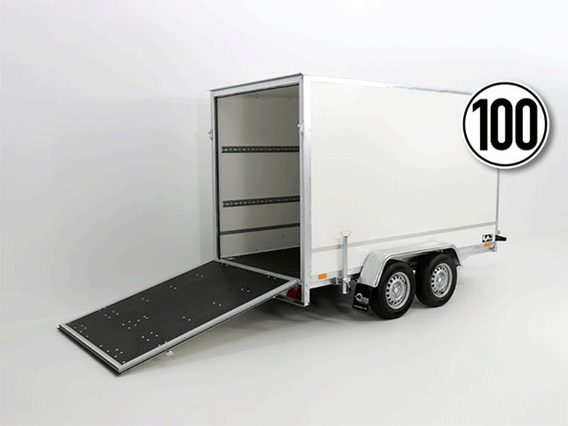 ANAHGANGER.png Kofferanhänger BK 146x357cm Höhe:180cm 2,7t|Rampe-Neu – Bild 1
