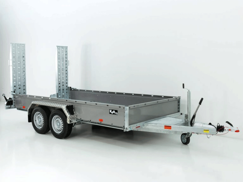 ANHERFFER.png Vezeko Baumaschinenanhänger BA 190x390cm 3,5t|grau|Schwenk-Rampen|SB-Neu – Bild 1
