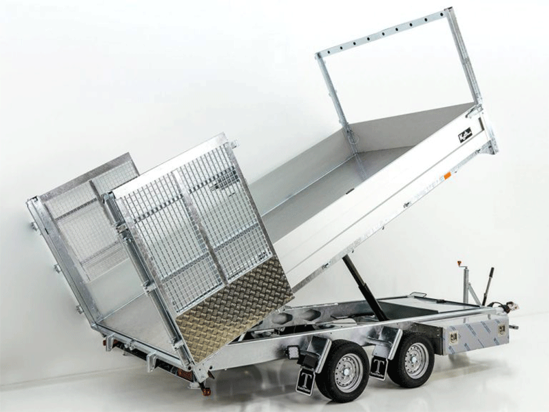 AZE-3.png Twintrailer Multi-Heckkipper TT27-30 2,7t|183x309x40/120cm|Tandem-Neu – Bild 1