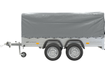 Garden Trailer 264/2 KIPP mit Stützrad, 80 cm und grauer Plane-Hochplane-Neu – Bild 8