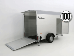 Debon Kofferanhänger Cargo H:190cm 1,3t|Alu, Polybug|Tür|grau-Neu