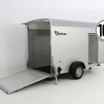 Debon Kofferanhänger Cargo H:190cm 1,3t|Alu, Polybug|Tür|grau-Neu