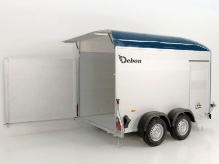 Debon Kofferanhänger Cargo H:200cm 2,0t|Alu|Polybug|Tür|blau-Neu