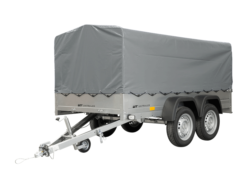 phbanhenger.png Garden Trailer 264/2 KIPP mit Stützrad, 80 cm und grauer Plane-Hochplane-Neu – Bild 1