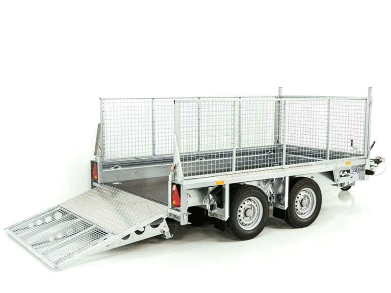 ifor williams baumaschinenanhanger gx105 27tauffahrrampe gitter neu